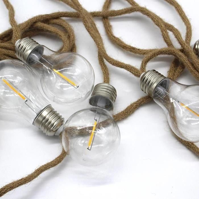 Guirnalda luminosa exterior - LUMISKY - FANTASY CORD - 7,70 m - 10 bombillas de filamento transparente - LED blanco cálido 4 Guirnalda luminosa exterior - LUMISKY - FANTASY CORD - 7,70 m - 10 bombillas de filamento transparente - LED blanco cálido 4