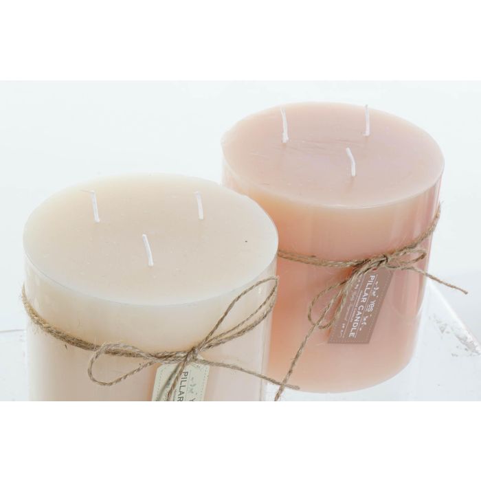 Vela Basicos DKD Home Decor Crema Beige 12 x 12 x 12 cm (4 Unidades) 2 Vela Basicos DKD Home Decor Crema Beige 12 x 12 x 12 cm (4 Unidades) 2