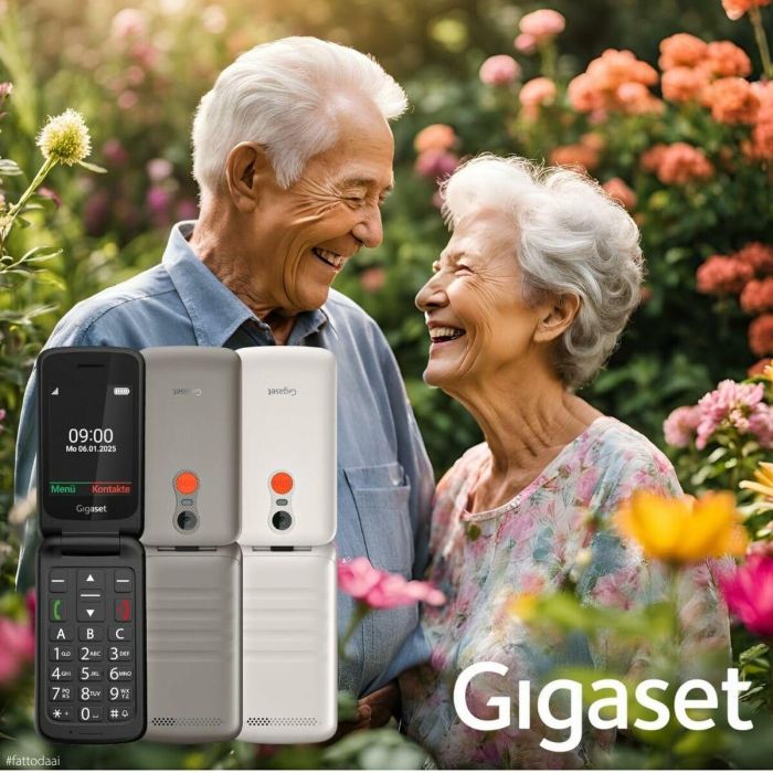Gigaset GL595 Dual SIM Negro - Teléfono Concha para Mayores IP44 con Linterna y Botones Grandes 1