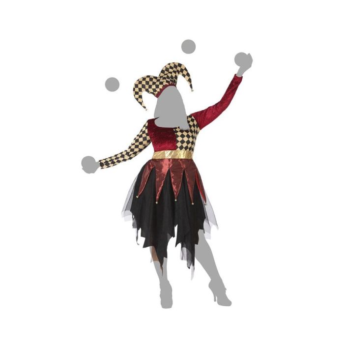 Disfraz Arlequin Rojo Adulto Mujer Adulto XXL 4