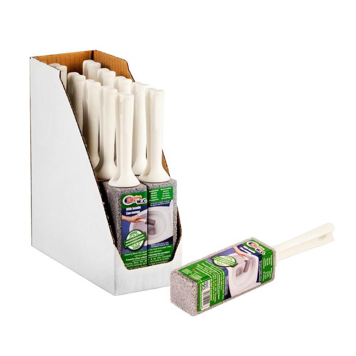Clean Mat Cleaning block WC con mango - Vidrio, 23.5 cm, para limpieza de WC, no tóxico 0 Clean Mat Cleaning block WC con mango - Vidrio, 23.5 cm, para limpieza de WC, no tóxico 0