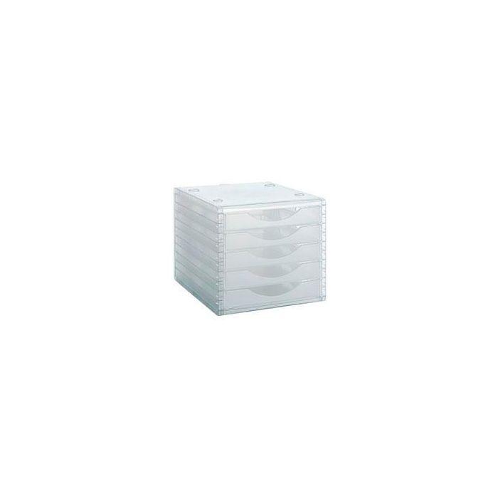 Archivo 2000 Módulo Archivotec 5 Cajones Válido Para Formato Din A4, Fólio Y Subcarpeta 340x270x260 mm Cristal Traslúcido
