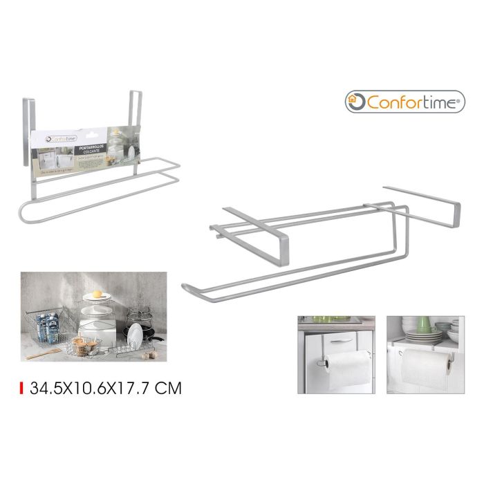 Portarrollos de cocina gris 34.5 cm - Confortime (12 Unidades) Portarrollos de cocina gris 34.5 cm - Confortime (12 Unidades)