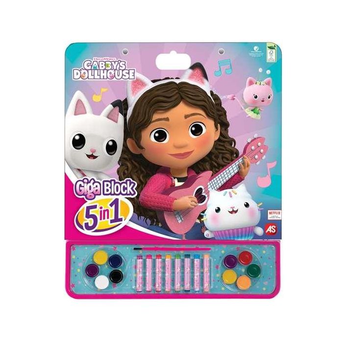 Libro de pegatinas para pintar giga block la casa de muñecas de gabby 5 en 1 Libro de pegatinas para pintar giga block la casa de muñecas de gabby 5 en 1