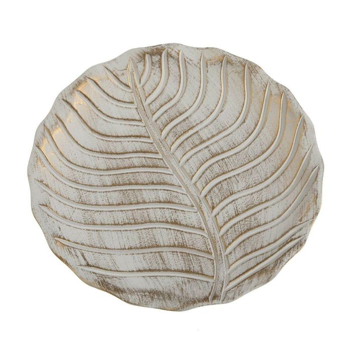 Centro de Mesa Versa Leaf B Blanco Madera MDF 3 cm 3 x 40 x 40 cm