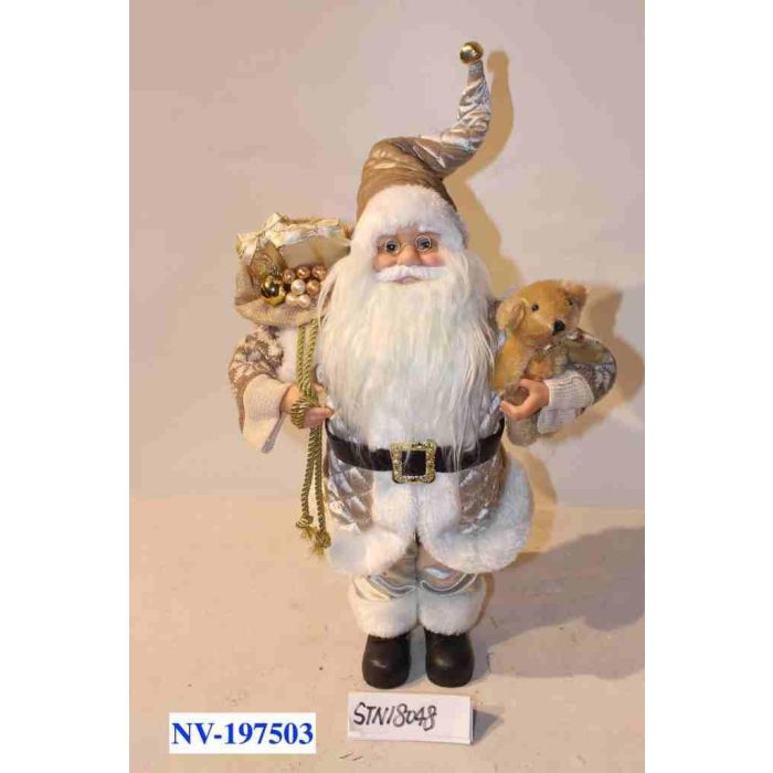 Figura Navidad Moderna DKD Home Decor Champan Gris 13 x 45 x 24 cm