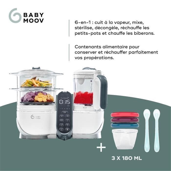 Babymoov Nutribaby Pack ( +) White y 3 Babybols 180ml + 2 Spooners - Ideal para la diversificación 2