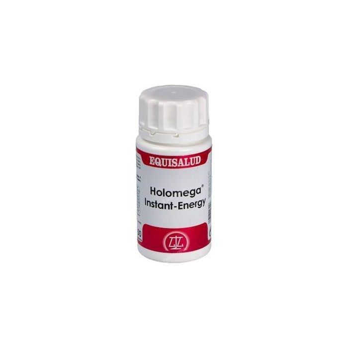 Holomega Instant Energy 50 Cápsulas con aminoácidos, plantas, vitaminas, coenzima Q10 y NADH. Apto para vegetarianos y diabéticos.