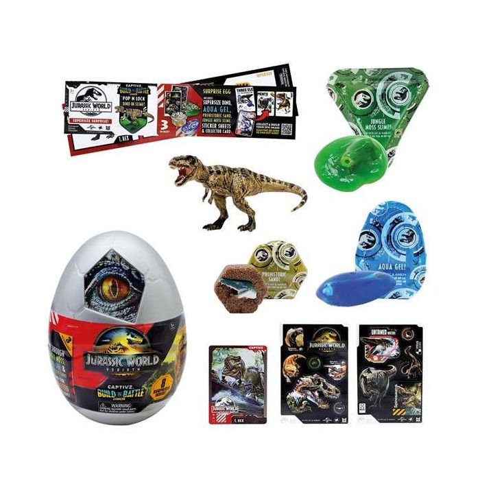 Captivz Huevo Sorpresa Jurassic World Rebirth Juguete Coleccionable con Muchas Sorpresas en su Interior para Niños +3 años 4 Captivz Huevo Sorpresa Jurassic World Rebirth Juguete Coleccionable con Muchas Sorpresas en su Interior para Niños +3 años 4