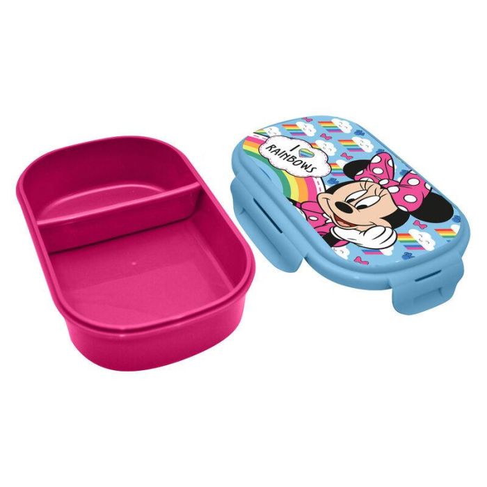 Kids Licensing Mn30016 Sandwichera Infantil Minnie Mouse con Cubiertos, 2 Compartimentos y Cierre Hermético para Alimentos 1 Kids Licensing Mn30016 Sandwichera Infantil Minnie Mouse con Cubiertos, 2 Compartimentos y Cierre Hermético para Alimentos 1