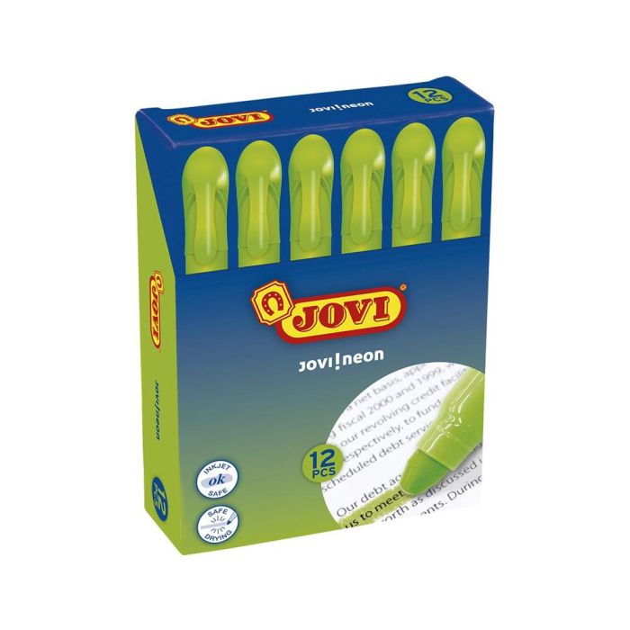 Jovi Marcador Fluorescente Jovi!Neon De Gel En Stick 140 mm Verde Caja 12 Ud 1