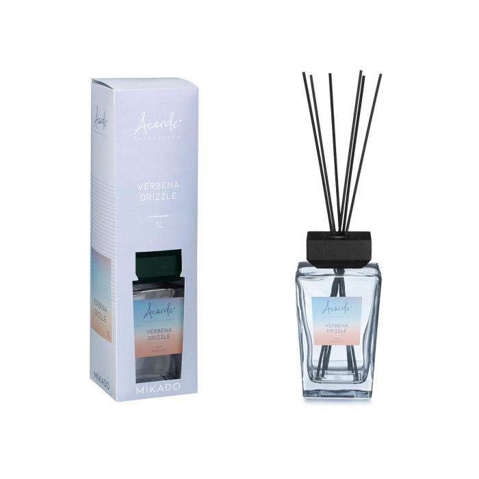 Mikado Cuadrado 1000 ml Verbena Drizzle - Acorde, 10.2x42x10.2 cm, Vidrio, Varios Colores (4 Unidades) Mikado Cuadrado 1000 ml Verbena Drizzle - Acorde, 10.2x42x10.2 cm, Vidrio, Varios Colores (4 Unidades)