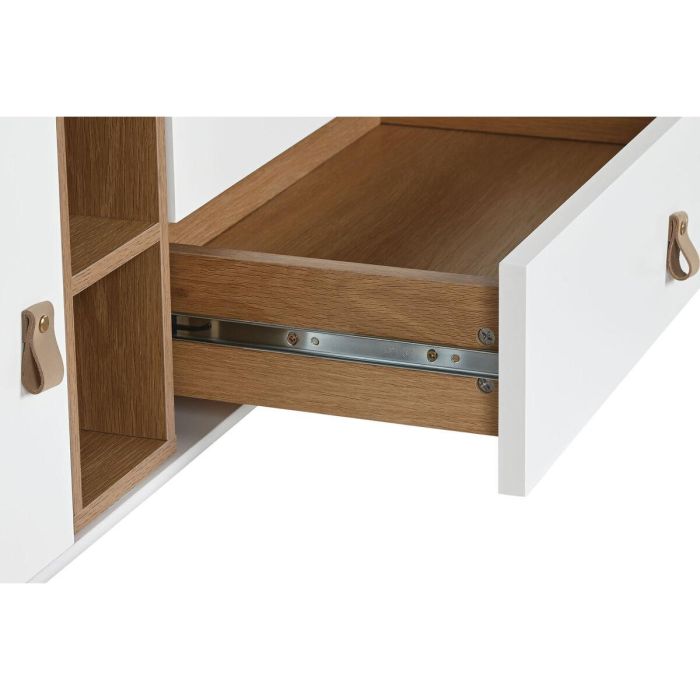 Mueble de TV Home ESPRIT Blanco Natural Polipropileno Madera MDF 140 x 40 x 55 cm 3 Mueble de TV Home ESPRIT Blanco Natural Polipropileno Madera MDF 140 x 40 x 55 cm 3