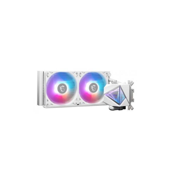 SISTEMA DE REFRIGERACION LIQUIDA MSI PARA CPU MAG CORELIQUID I240 WHITE,INTEL/AMD,RADIADOR 240mm,FAN4PIN,20dBA,ARGB (2 VENTILADORES) (BLANCO) SISTEMA DE REFRIGERACION LIQUIDA MSI PARA CPU MAG CORELIQUID I240 WHITE,INTEL/AMD,RADIADOR 240mm,FAN4PIN,20dBA,ARGB (2 VENTILADORES) (BLANCO)