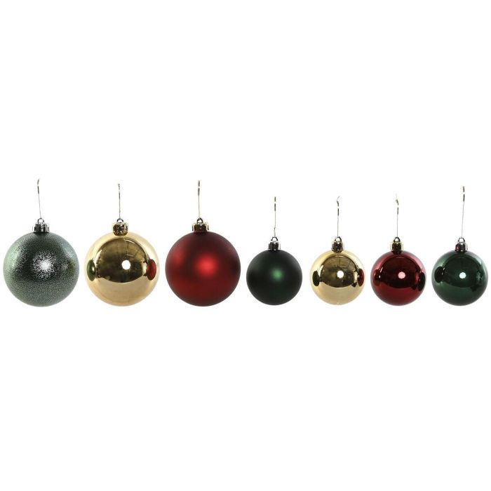 Bola Decoracion Navidad Tradicional DKD Home Decor Verde Rojo 25 x 25 x 25 cm Set de 41