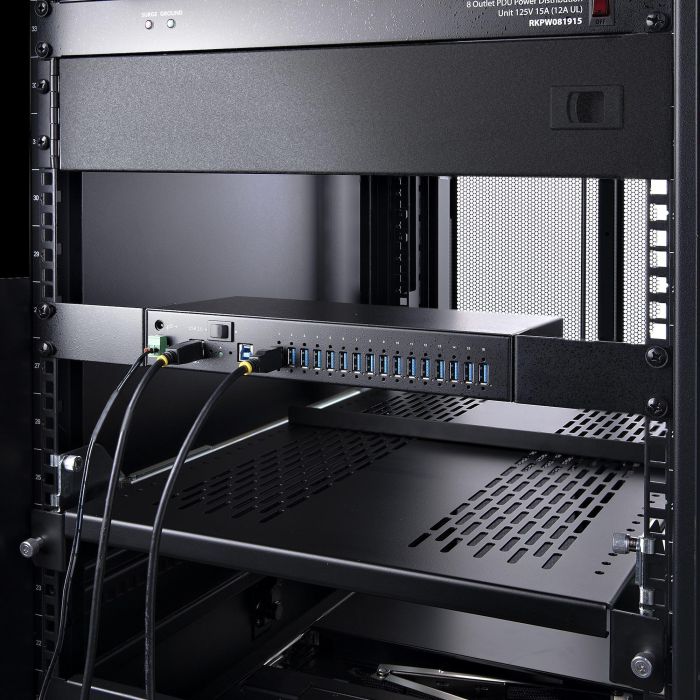 StarTech Hub USB 3.0 Industrial de 16 Puertos 5Gbps con Montaje en Rack/Superficie/DIN y Bloque de Terminales 8 StarTech Hub USB 3.0 Industrial de 16 Puertos 5Gbps con Montaje en Rack/Superficie/DIN y Bloque de Terminales 8