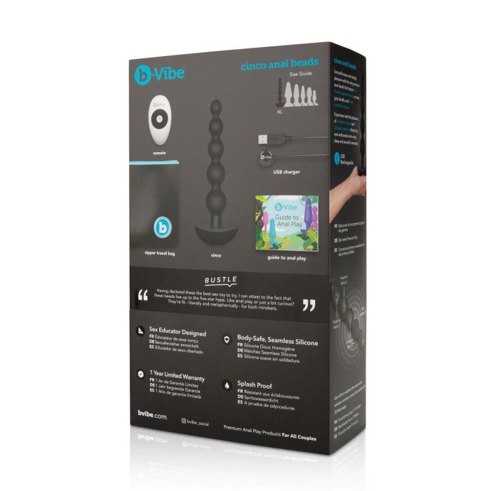 Bolas Anales Negras B-Vibe 9516 Silicona 13 Bolas Anales Negras B-Vibe 9516 Silicona 13