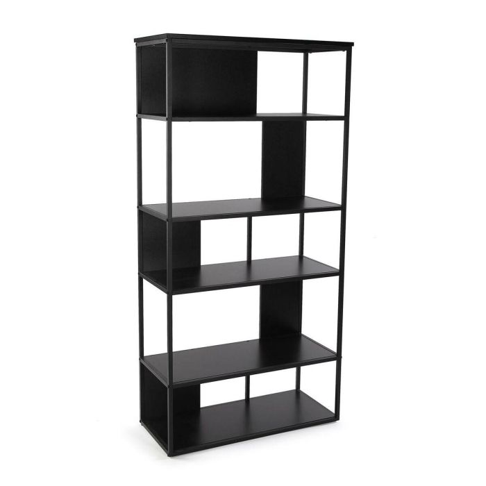 Estantería Versa Negro Metal 36 x 160 x 80 cm