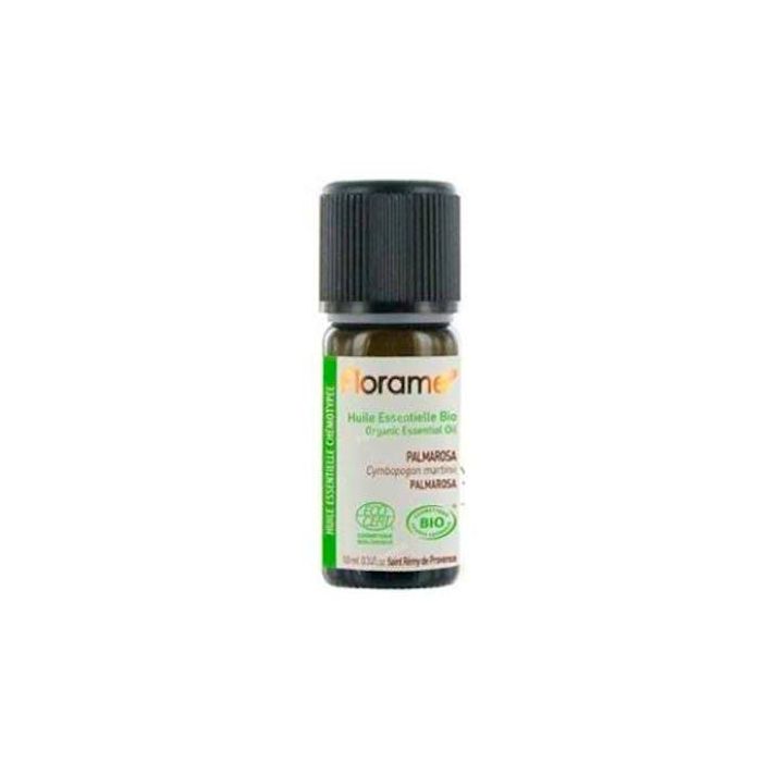 FLORAME Aceite Esencial de Palmarosa Bio 10ml, Certificado AB, Antiedad, Calmante y Desinfectante