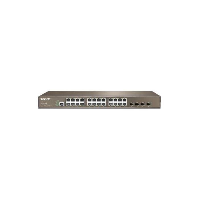 SWITCH TENDA TEG3224P - GESTIONABLE - 8 PUERTOS 10/100/1000 (DATOS/POE) - 4 PUERTOS SFP - ENLACE IP+MAC+PORT+VLAN - POTENCIA TOTAL POE 370W 0 SWITCH TENDA TEG3224P - GESTIONABLE - 8 PUERTOS 10/100/1000 (DATOS/POE) - 4 PUERTOS SFP - ENLACE IP+MAC+PORT+VLAN - POTENCIA TOTAL POE 370W 0
