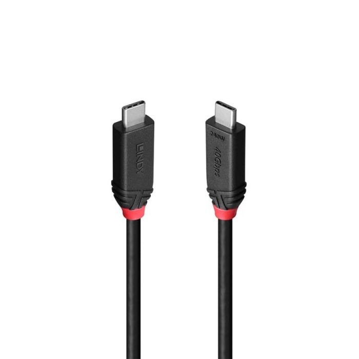 Cable USB-C a USB-C LINDY 37002 Negro 2 m