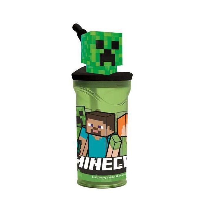 Vaso con figurita 3D minecraft 360 ml. 3 Vaso con figurita 3D minecraft 360 ml. 3