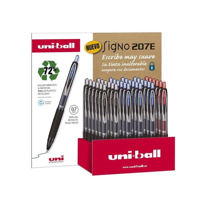 Roller Gel Rt. Uni-Ball Signo 207 Eco Reciclado 0,7 (Umn-207E) Expositor De 36