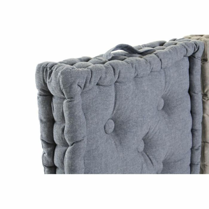 Cojin Mediterraneo DKD Home Decor Greige Azul Marino 38 x 8 x 38 cm (3 Unidades) 1 Cojin Mediterraneo DKD Home Decor Greige Azul Marino 38 x 8 x 38 cm (3 Unidades) 1