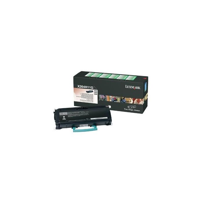 Lexmark X264H11G Tóner Negro Original, alto rendimiento 9000 páginas para impresoras X264dn, X363dn, X364dn, X364dw