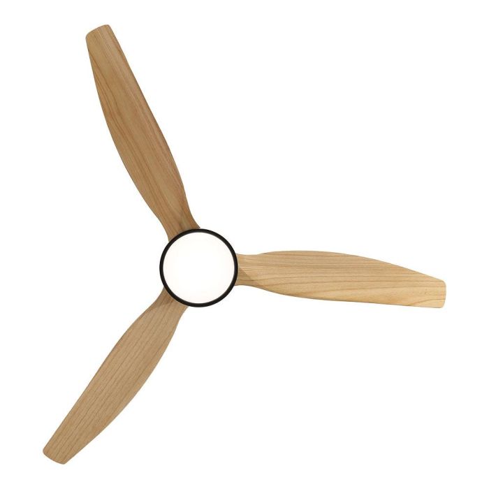 Edm Ventilador de techo Kara, 3 aspas de madera Ø132cm, luz LED 3000/4000/6000K, control por app, compatible con Alexa y Google Assistant, 30W 3 Edm Ventilador de techo Kara, 3 aspas de madera Ø132cm, luz LED 3000/4000/6000K, control por app, compatible con Alexa y Google Assistant, 30W 3