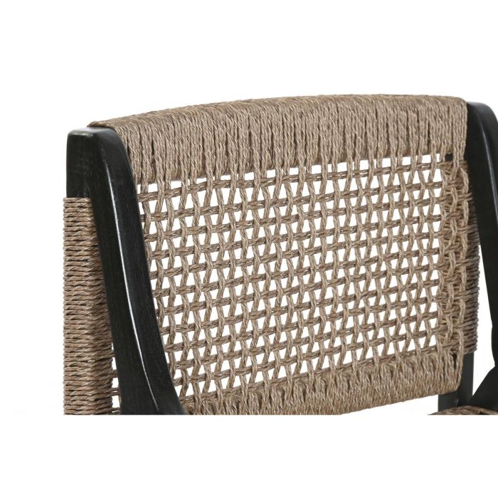 DKD Home Decor Silla Boho de Teca y Fibra Negro 62 x 72 x 65 cm 2 DKD Home Decor Silla Boho de Teca y Fibra Negro 62 x 72 x 65 cm 2