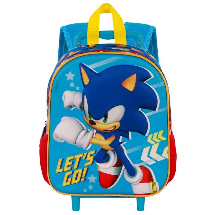 Mochila 3D con Ruedas Pequeña Go Sonic The Hedgehog - SEGA Azul 1