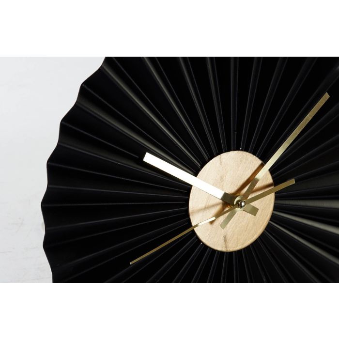 DKD Home Decor Reloj de Pared Moderno Negro y Blanco de Hierro, 30x30x4 cm (Set 2 Unidades) 1