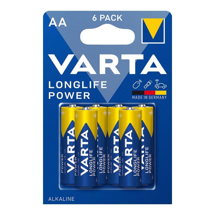 Varta Pila Alkalina Longlife Power AA - LR06 (Blister 6 Uds) Ø14,5 x 50,5 mm
