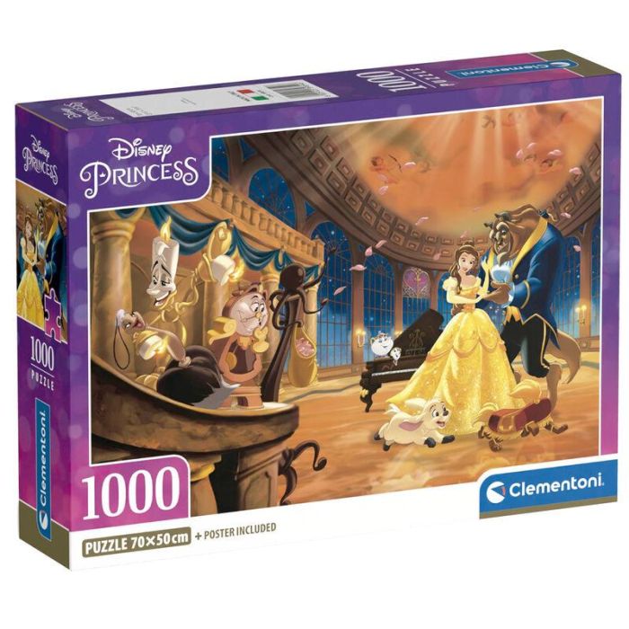 CLEMENTONI Puzzle La Bella y La Bestia Disney 1000 Piezas 70x50cm