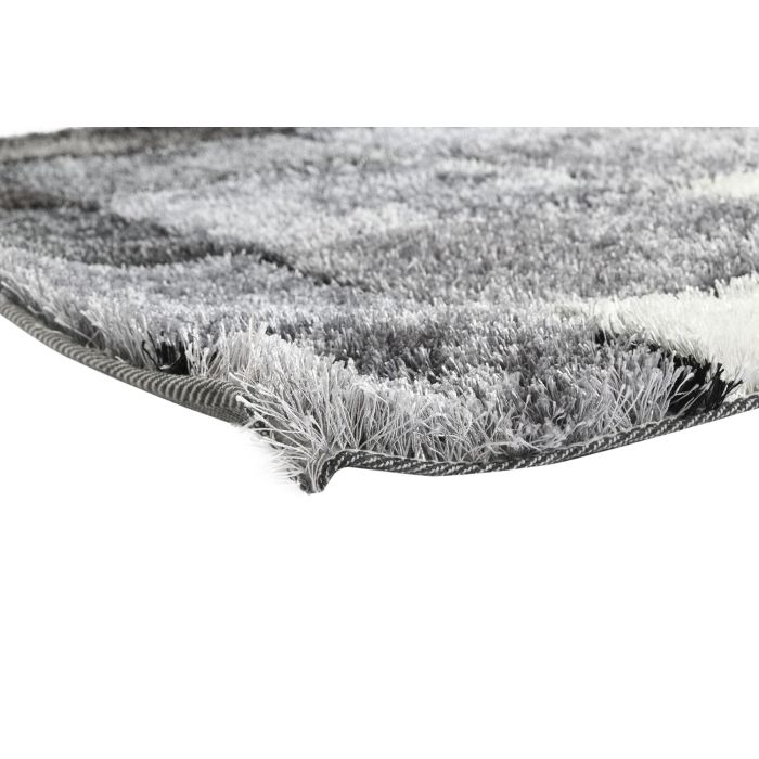 DKD Home Decor Alfombra Moderna Cuadrados Gris Blanco Negro 100% Poliéster 180x120 cm 2 DKD Home Decor Alfombra Moderna Cuadrados Gris Blanco Negro 100% Poliéster 180x120 cm 2