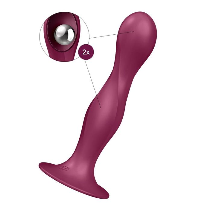 Satisfyer Dildo Double Ball-R Rumbly Kinetic Sensation Color Rojo 8 Satisfyer Dildo Double Ball-R Rumbly Kinetic Sensation Color Rojo 8