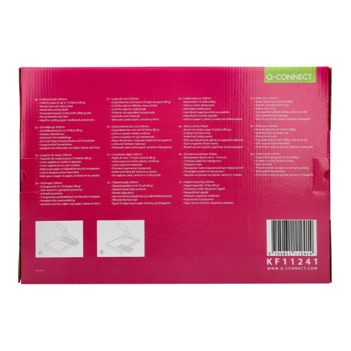 Q-connect Cizalla Metálica de Palanca para Papel DIN A4, Capacidad de Corte 10 Hojas 6