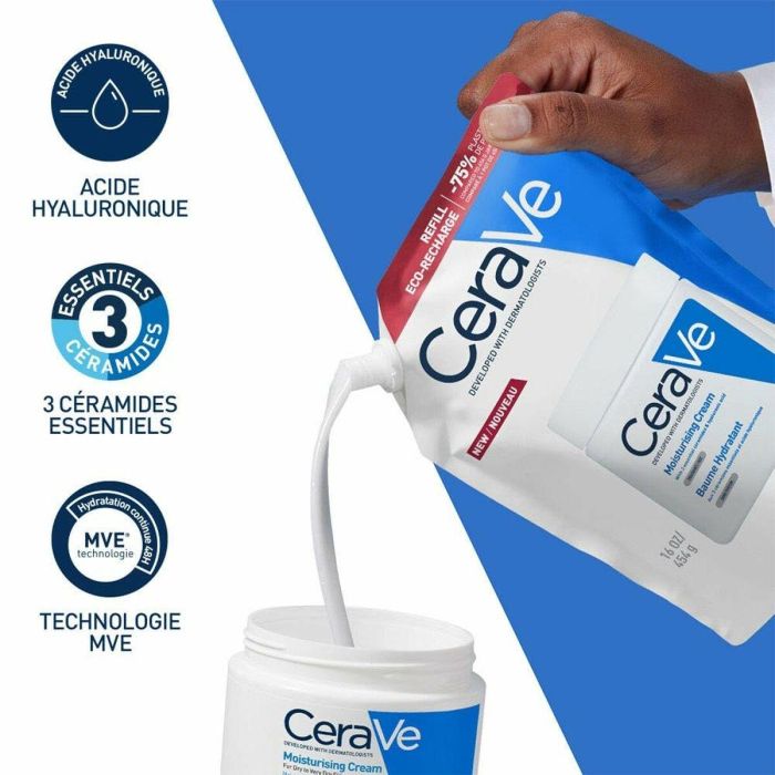 Cerave Crema Hidratante Piel Seca a Muy Seca con 3 Ceramidas y Tecnología MVE - 454 gr 2