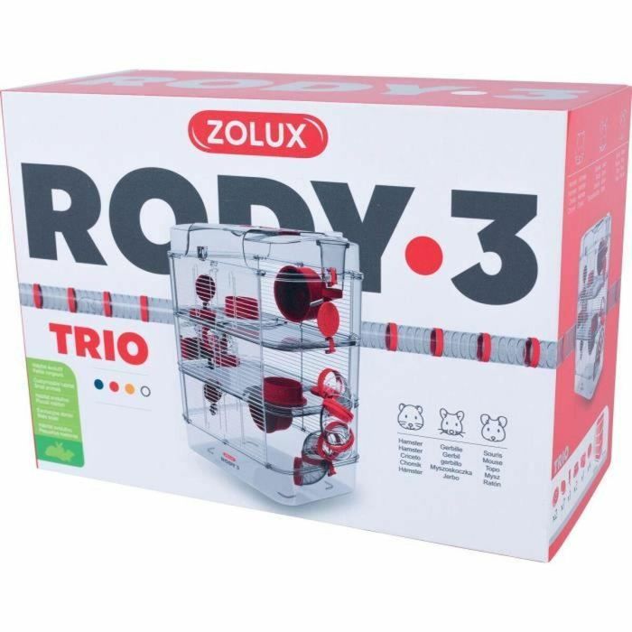 Zolux ZOL3336022060232 Jaula Rody3 trio 3 niveles para hámsteres, ratones y jerbos - L 41 x P 27 x H 53 cm Granadina 23 Zolux ZOL3336022060232 Jaula Rody3 trio 3 niveles para hámsteres, ratones y jerbos - L 41 x P 27 x H 53 cm Granadina 23