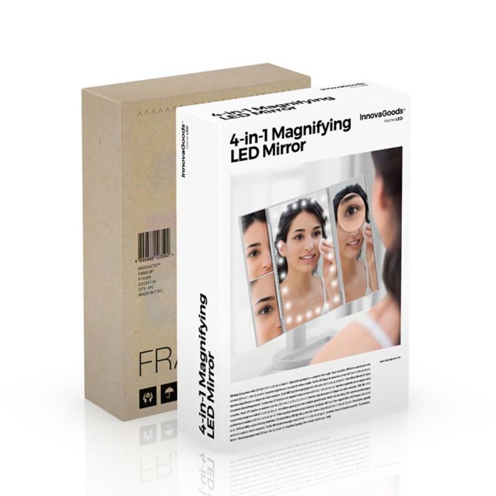 Espejo de Aumento con LED 4-in-1 Ledflect InnovaGoods 7 Espejo de Aumento con LED 4-in-1 Ledflect InnovaGoods 7