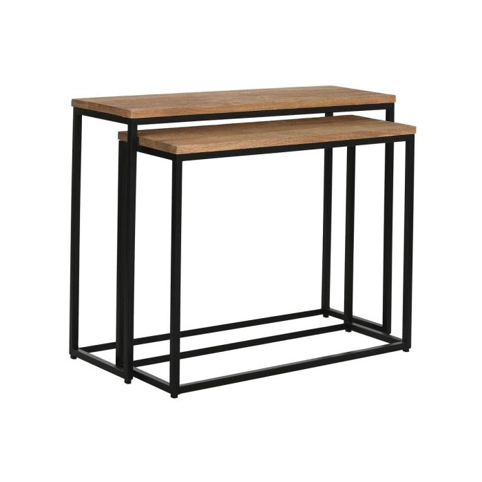 Consola Urban DKD Home Decor Marron Negro 30 x 77 x 96 cm Set de 2 Consola Urban DKD Home Decor Marron Negro 30 x 77 x 96 cm Set de 2