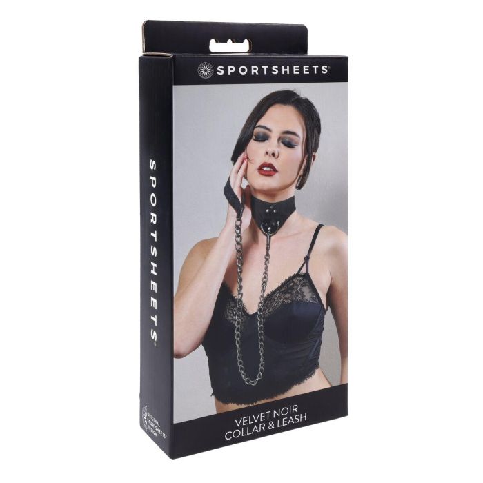 Collar Sportsheets Velvet Noir 1 Collar Sportsheets Velvet Noir 1