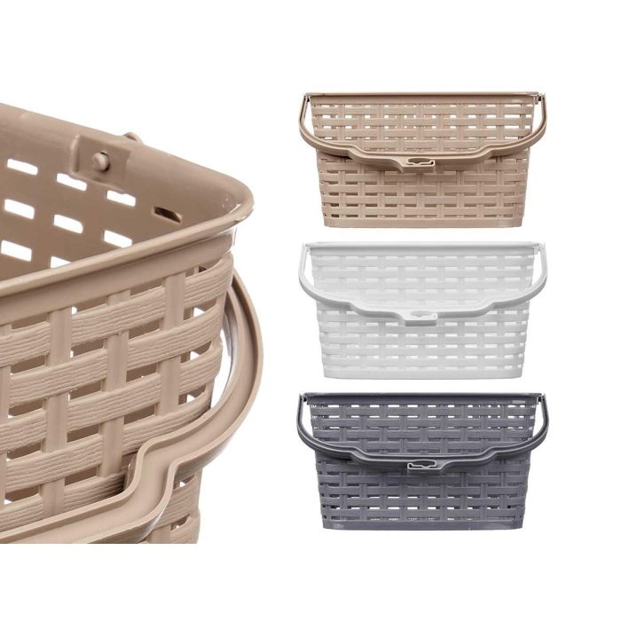 ARTE REGAL Cesta para Pinzas Plástico Surtidos Colores Beige Gris Blanco Asa 23.5x19x12.8cm Capacidad 3L (Set de 36) 1 ARTE REGAL Cesta para Pinzas Plástico Surtidos Colores Beige Gris Blanco Asa 23.5x19x12.8cm Capacidad 3L (Set de 36) 1