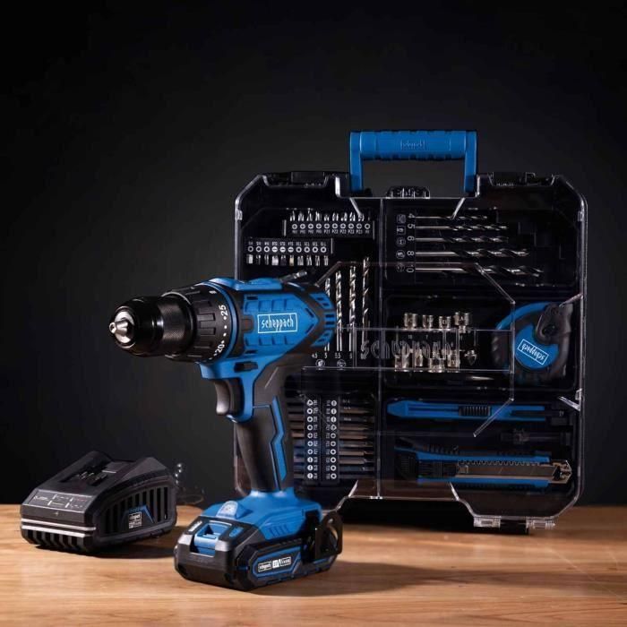 Taladro/destornillador inalámbrico IXES 20V + 1 batería de 2 Ah, cargador, caja con 74 accesorios - C-DTB74/1-X 2 Taladro/destornillador inalámbrico IXES 20V + 1 batería de 2 Ah, cargador, caja con 74 accesorios - C-DTB74/1-X 2