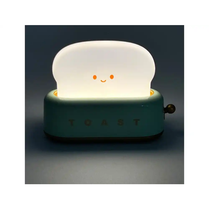 Wondee Lámpara Tostada Divertida de Silicona, Lámpara de Noche Recargable con Luz Cálida para Niños 1