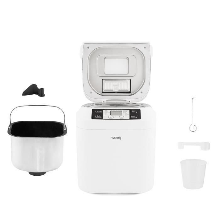 H.KoeNIG BAKE340 - Máquina para hacer pan con semillas - 12 programas - 3 niveles de cocción - 550W - 2 tamaños: 650 o 800g - Pantalla LCD 2 H.KoeNIG BAKE340 - Máquina para hacer pan con semillas - 12 programas - 3 niveles de cocción - 550W - 2 tamaños: 650 o 800g - Pantalla LCD 2