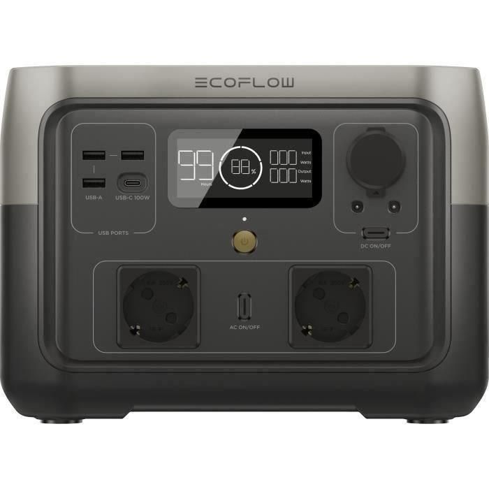 Generador eléctrico portátil River 2 Max, 512 WH, 2 CA Salida - 500 W en total (Overvoltaje 1000 W) Generador eléctrico portátil River 2 Max, 512 WH, 2 CA Salida - 500 W en total (Overvoltaje 1000 W)