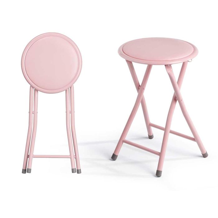 Taburete Plegable Pvc Rosa Giftdecor 29X69CM (10 Unidades) Taburete Plegable Pvc Rosa Giftdecor 29X69CM (10 Unidades)