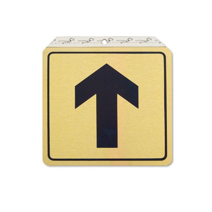 DUVER Placa de Aluminio Oro 120x120mm Flecha